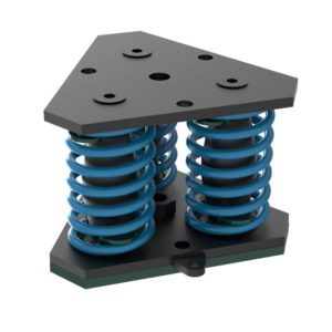 Spring vibration damper three spring