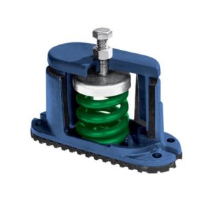 Ductile iron housed spring mount