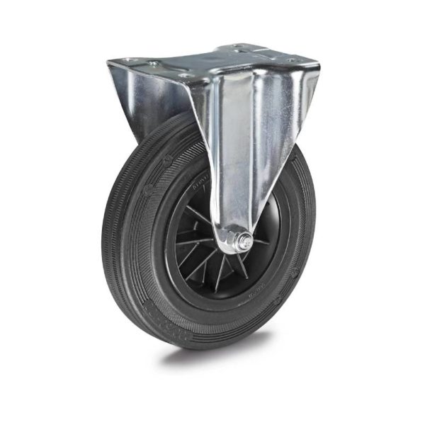 Solid rubber tyre wheel